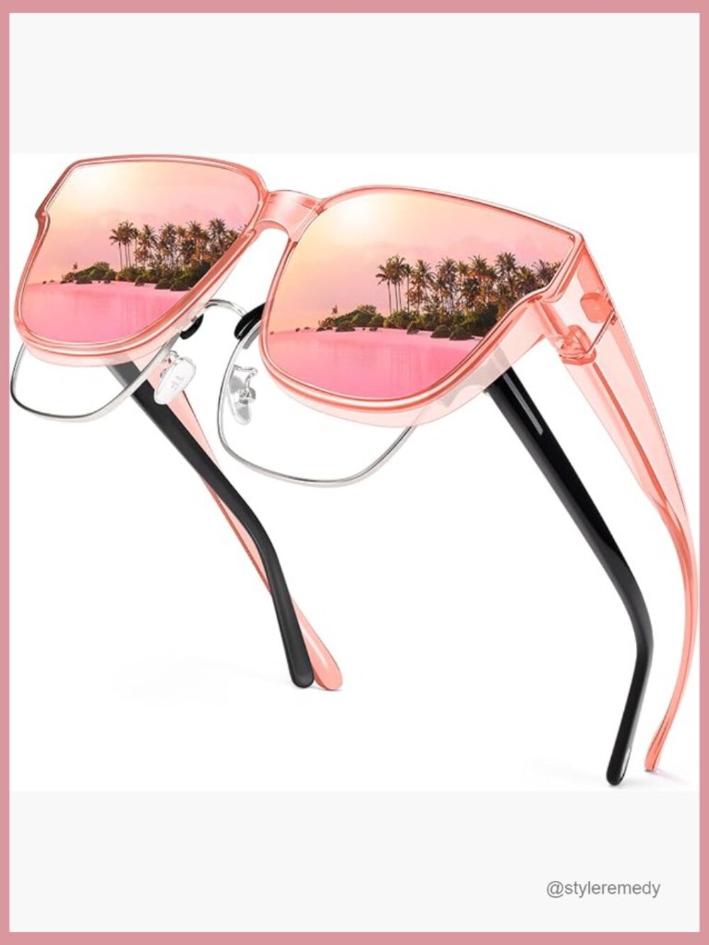 Polarized Fit Over Glasses Sunglasses, UV400 Protection, Square Frame